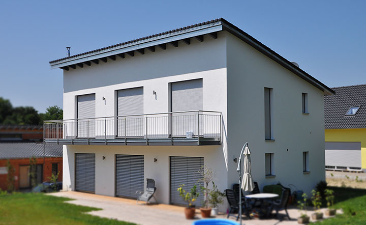 Bauen mit Scheer Bau Teningen: Pultdach Haus