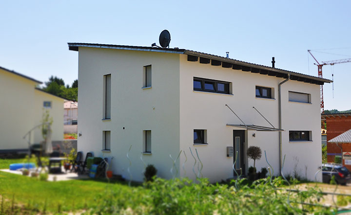 Bauen mit Scheer Bau Teningen: Pultdach Haus