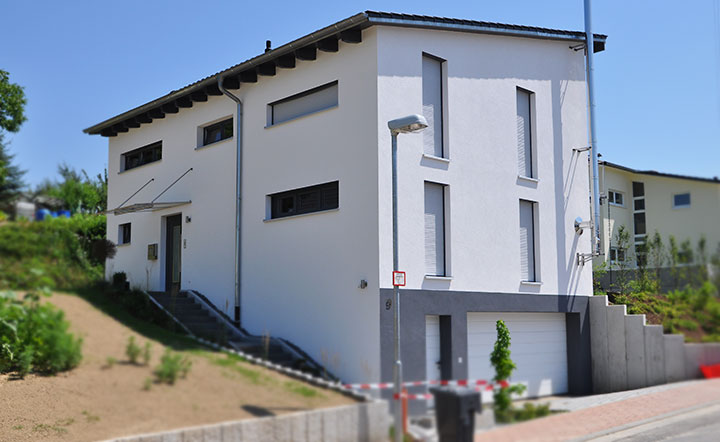 Bauen mit Scheer Bau Teningen: Pultdach Haus
